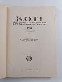 Koti : Kotikasvatusyhdistyksen äänenkannattaja 1928 vuosikerta ( nrot 1-10 + kodin joulu)