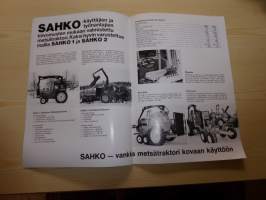 Sahko Ford 5000 metsätraktori esite, alkuperäinen ja suomenkielinen.
