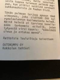 OKLAVIISUT -laulukirja