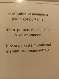 Kotiportailtani katsoen