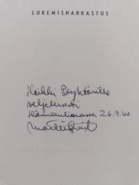 Lukemisharrastus : Helsingissä suoritettu haastattelututkimus (signeerattu, tekijän omiste)
