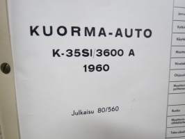 Sisu Kärppä-Sisu K-35 SI / 3600 A 1960 Varaosaluettelo