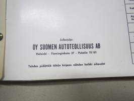 Sisu Kärppä-Sisu K-35 SI / 3600 A 1960 Varaosaluettelo