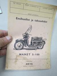 Manet S 100 (Motokov) skootteri - Ensihuollot ja takuuehdot