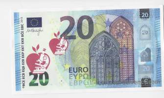 20 Euro   feikkiseteli, leikkiraha   1-puoleinen