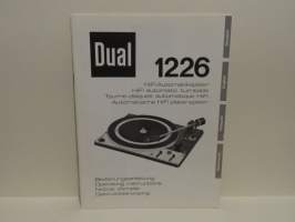 Dual 1226 HiFi automatic turntable Operating instructions