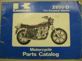 Kawasaki Z650-D Parts Catalog European market -varaosaluettelo