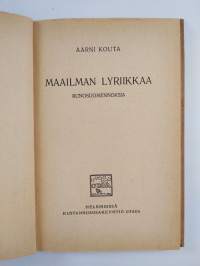 Maailman lyriikkaa : runosuomennoksia