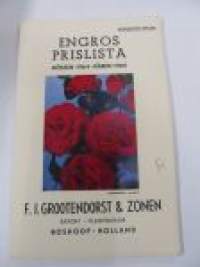 Engros prislista - F.J. Grootendorst &amp; Zonen Export - Plantskolor (Boskoop - Holland)