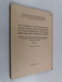 Ett känsligt ljusvisarinstrument avsett för integrering av svaga elektriska spänningimpulser med avseende på tiden