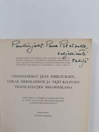 Vesimaisemat Jean Sibeliuksen, Oskar Merikannon ja Yrjö Kilpisen yksinlaulujen melodiikassa - vertaileva tutkimus luonnonkuvien ja niitä vastaavien melodiahahmoje...