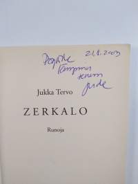 Zerkalo : runoja (signeerattu, tekijän omiste)