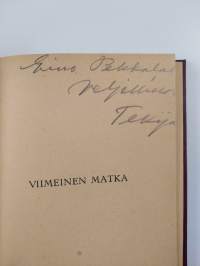 Viimeinen matka : novelleja (tekijän omiste)