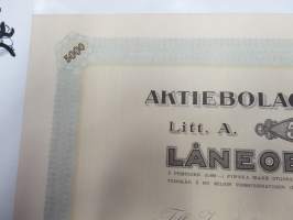 Aktiebolaget Crichton låneobligation 1916, 5 000 mk 5,5%  -obligaatiolaina, makuleras leimattu