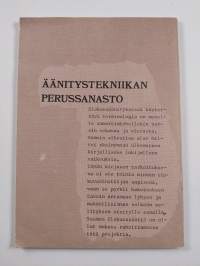 Äänitystekniikan perussanasto