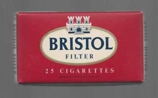 Bristol Filter 25 - tyhjä tupakka-aski valm 1958