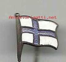 Suomen lippu - neulamerkki  rintamerkki emalimerkki 8x12 mm