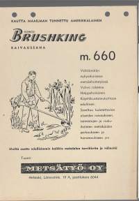 Brushking raivaussaha   - moottorisaha mainos pahvia koko A5 jälkipainost