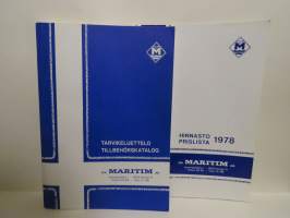 Maritim tarvikeluettelo ja hinnasto