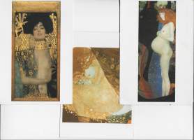 Gustav Klimt - taiteilijapostikortti postikortti kulkematon 3 kpl erä