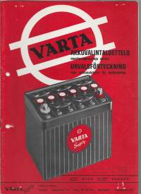 Varta akkuvalintaluettelo 1969    10 sivua