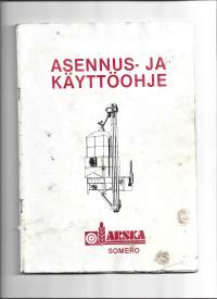 ARSKA viljankuivaimen Asennus. ja käyttöohje 1989