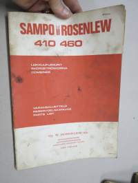 Sampo Rosenlew 410, 460 Leikkuupuimurit varaosaluettelo - Skördetröskorna reservdelskatalog - Combines parts list