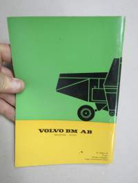 Volvo S 830 Leikkuupuimuri nr 87814- käyttöohjekirja