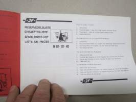 JF FH 112 - 132 - 142 -Reservedelsliste / Ersatzteilliste / Spare parts list / Liste de piecés -varaosaluettelo