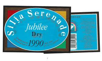 Silja Serenade Jubilee 1990 / Marli Herukkakuohuviini alko nr 8511 - mainos viinietiketti viinaetiketti