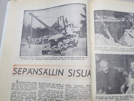 Apu 1955 nr 16, 16.4.1955, kansik. Audrey Hepburn, Teräksinen tervaskanto Juho Keinänen 97 vuotta Kuopio, Tähtisilmä-elokuvaa kuvaamassa, Sepänsälli Matti Haapala