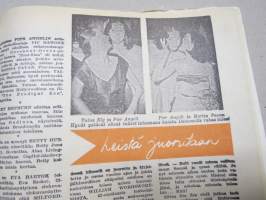 Apu 1955 nr 16, 16.4.1955, kansik. Audrey Hepburn, Teräksinen tervaskanto Juho Keinänen 97 vuotta Kuopio, Tähtisilmä-elokuvaa kuvaamassa, Sepänsälli Matti Haapala