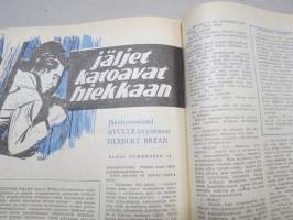 Apu 1955 nr 16, 16.4.1955, kansik. Audrey Hepburn, Teräksinen tervaskanto Juho Keinänen 97 vuotta Kuopio, Tähtisilmä-elokuvaa kuvaamassa, Sepänsälli Matti Haapala