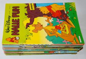 30kpl Nalle Puh lehtiä vuosilta1982-1986