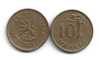 10  markkaa  1956