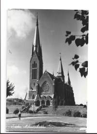 Turku Mikaelin kirkko   - paikkakuntakortti, kirkkopostikortti  kirkkokortti  kulkenut 1954