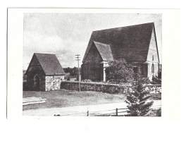 Hattulan vanha   kirkko   - paikkakuntakortti, kirkkopostikortti  kirkkokortti  kulkematon