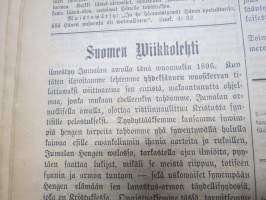 Suomen Wiikkolehti 1896 &amp; 1897, sidottu vuosikerta, uskonnollinen, erityisesti lähetystyö Kiina &amp; Intia, 3 kpl liitekarttoja sekä Frans Hannula hautapatsaskuva