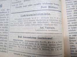 Suomen Wiikkolehti 1896 &amp; 1897, sidottu vuosikerta, uskonnollinen, erityisesti lähetystyö Kiina &amp; Intia, 3 kpl liitekarttoja sekä Frans Hannula hautapatsaskuva