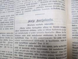 Suomen Wiikkolehti 1896 &amp; 1897, sidottu vuosikerta, uskonnollinen, erityisesti lähetystyö Kiina &amp; Intia, 3 kpl liitekarttoja sekä Frans Hannula hautapatsaskuva