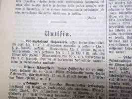 Suomen Wiikkolehti 1896 &amp; 1897, sidottu vuosikerta, uskonnollinen, erityisesti lähetystyö Kiina &amp; Intia, 3 kpl liitekarttoja sekä Frans Hannula hautapatsaskuva