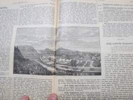 Suomen Wiikkolehti 1896 &amp; 1897, sidottu vuosikerta, uskonnollinen, erityisesti lähetystyö Kiina &amp; Intia, 3 kpl liitekarttoja sekä Frans Hannula hautapatsaskuva