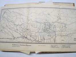 Suomen Wiikkolehti 1896 &amp; 1897, sidottu vuosikerta, uskonnollinen, erityisesti lähetystyö Kiina &amp; Intia, 3 kpl liitekarttoja sekä Frans Hannula hautapatsaskuva