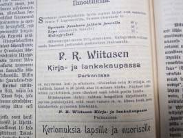 Suomen Wiikkolehti 1896 &amp; 1897, sidottu vuosikerta, uskonnollinen, erityisesti lähetystyö Kiina &amp; Intia, 3 kpl liitekarttoja sekä Frans Hannula hautapatsaskuva