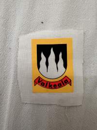 Valkeala -kangasmerkki keltainen / matkailumerkki / hihamerkki / badge -leikkaamaton