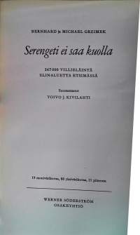 Serengeti ei saa kuolla