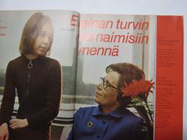 Jaana 1970 nr 1 sis. mm. seur. artikkelit / kuvat / mainokset; Kansikuva Satu Östring, Mannekiinikuningatar Irene Karvola, Suksiiko Eero Mäntyranta eduskuntaan?,