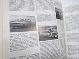 Suomen autourheilijat, runsaskuvituksinen historiikki (kirjoittanut Jukka Marttila) sekä matrikkeli autourheilijoista