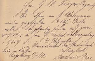 Königreich Bayern -ehiöpostikortti, 1882. 5Pf.