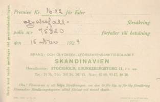 Ruotsi Brevkort -ehiöpostikortti, 1924. 10 öre.